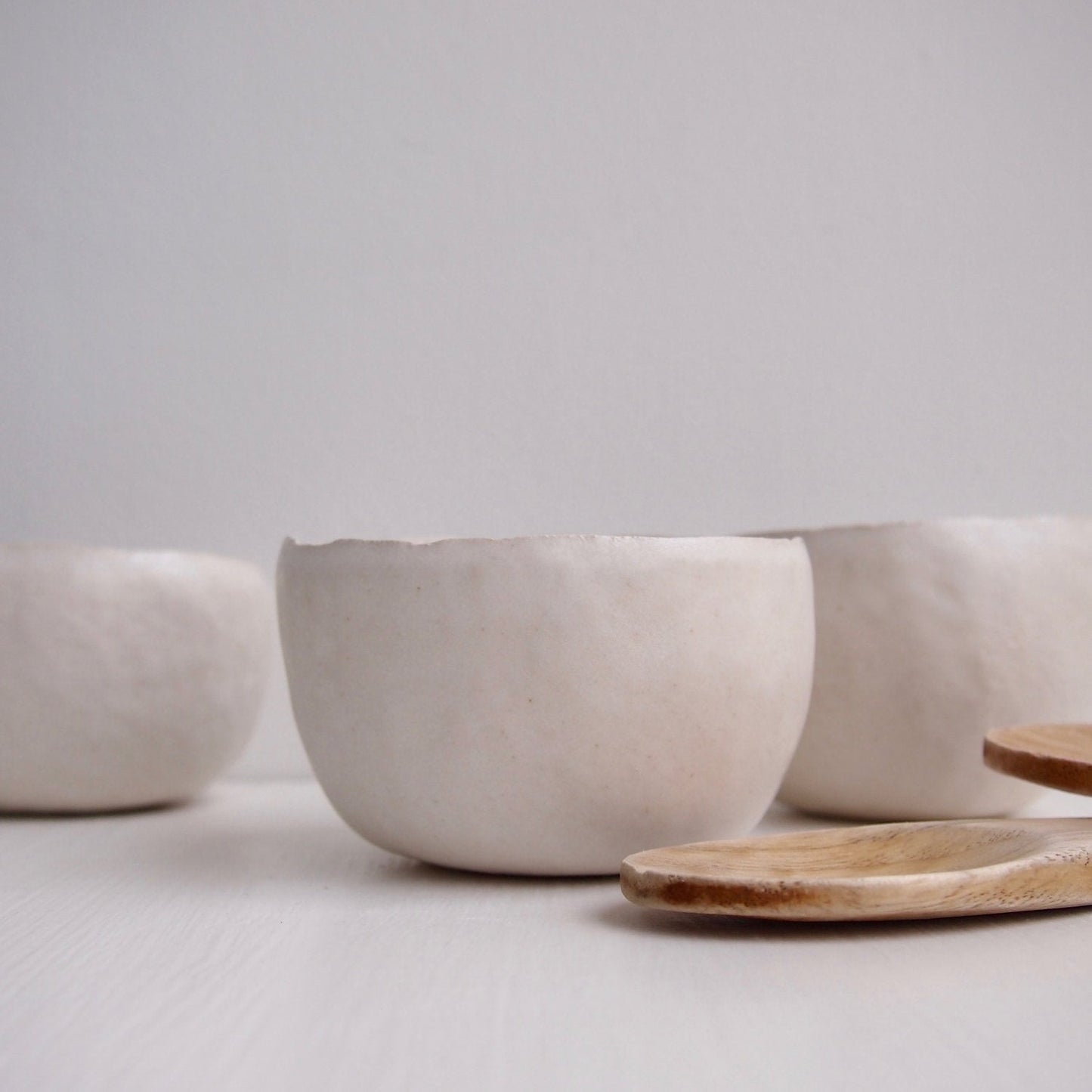 Handmade White Pottery Tea Bowl