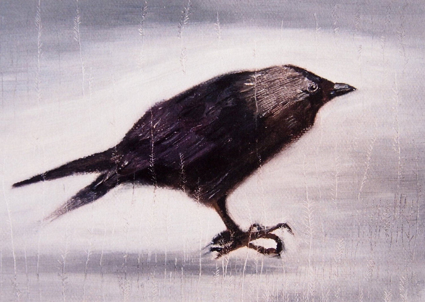 Black bird giclee print