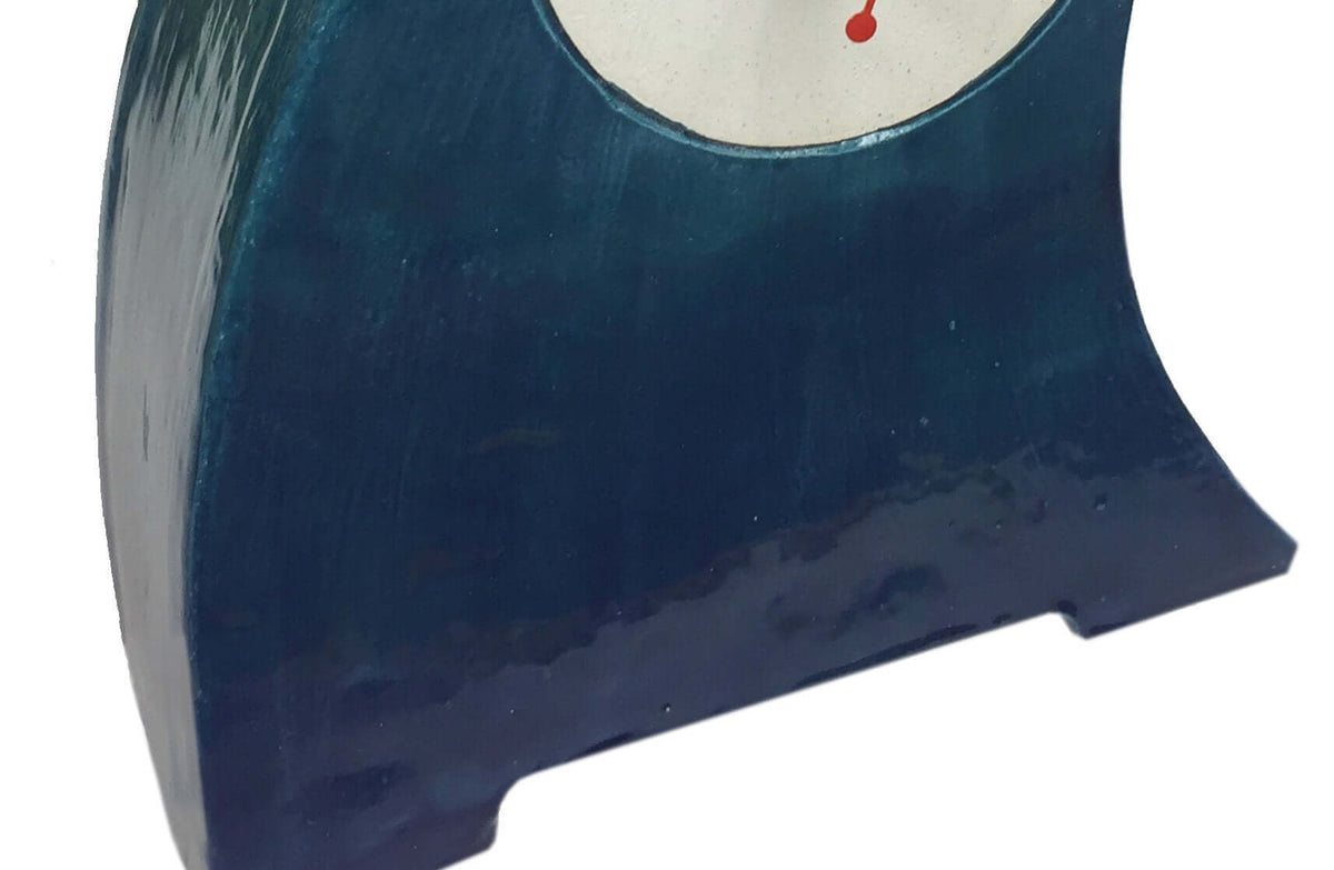 Tabletop Clock, Wave Handmade Ceramic Design
