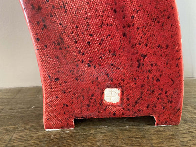 Table Clock, Red Clock, Shelf Clock, Mantle Clock - PeterBowenArt