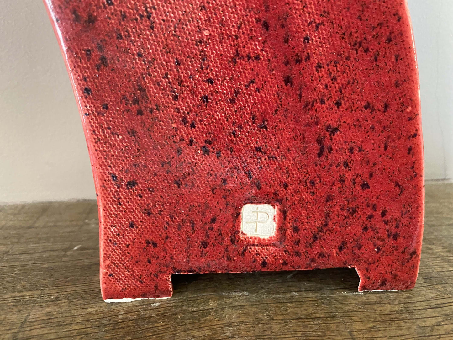 Table Clock, Red Clock, Shelf Clock, Mantle Clock - PeterBowenArt