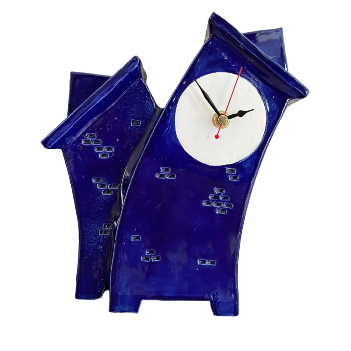 Ceramic Clock, Tabletop Clock, Shelf Clock, Double Clock - PeterBowenArt