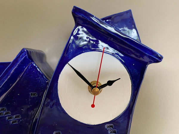 Ceramic Clock, Tabletop Clock, Shelf Clock, Double Clock - PeterBowenArt