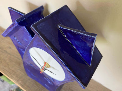 Ceramic Clock, Tabletop Clock, Shelf Clock, Double Clock - PeterBowenArt