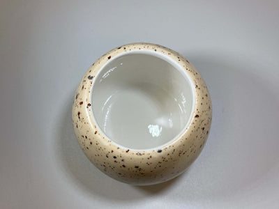 Sugar Bowl with Spoon Honey Speckle Glaze - PeterBowenArt