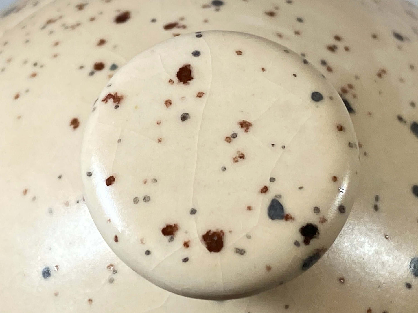 Sugar Bowl with Spoon Honey Speckle Glaze - PeterBowenArt
