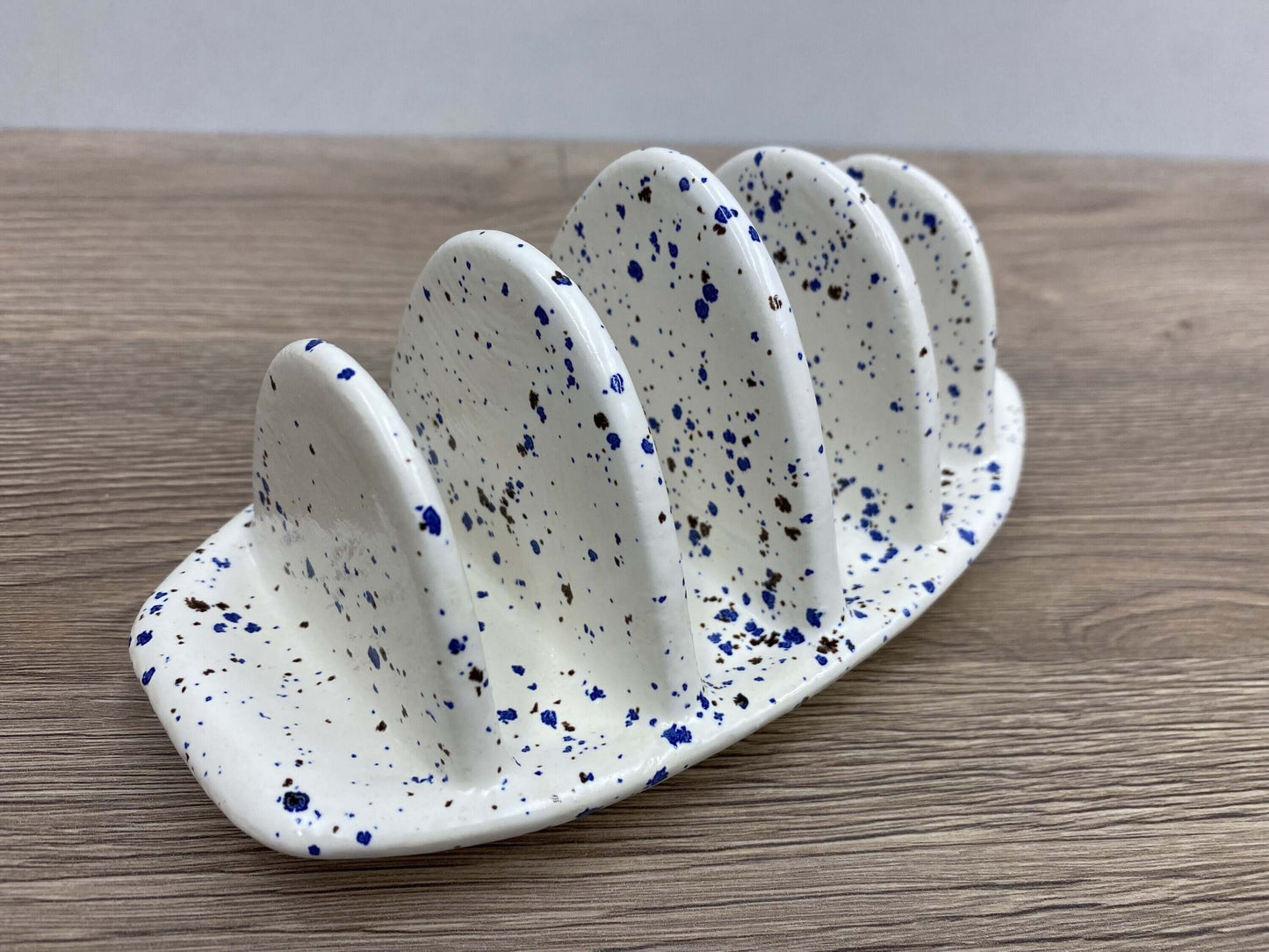 Toast Rack Speckled Blue Glaze