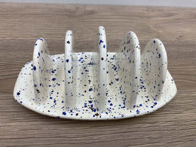 Toast Rack Speckled Blue Glaze
