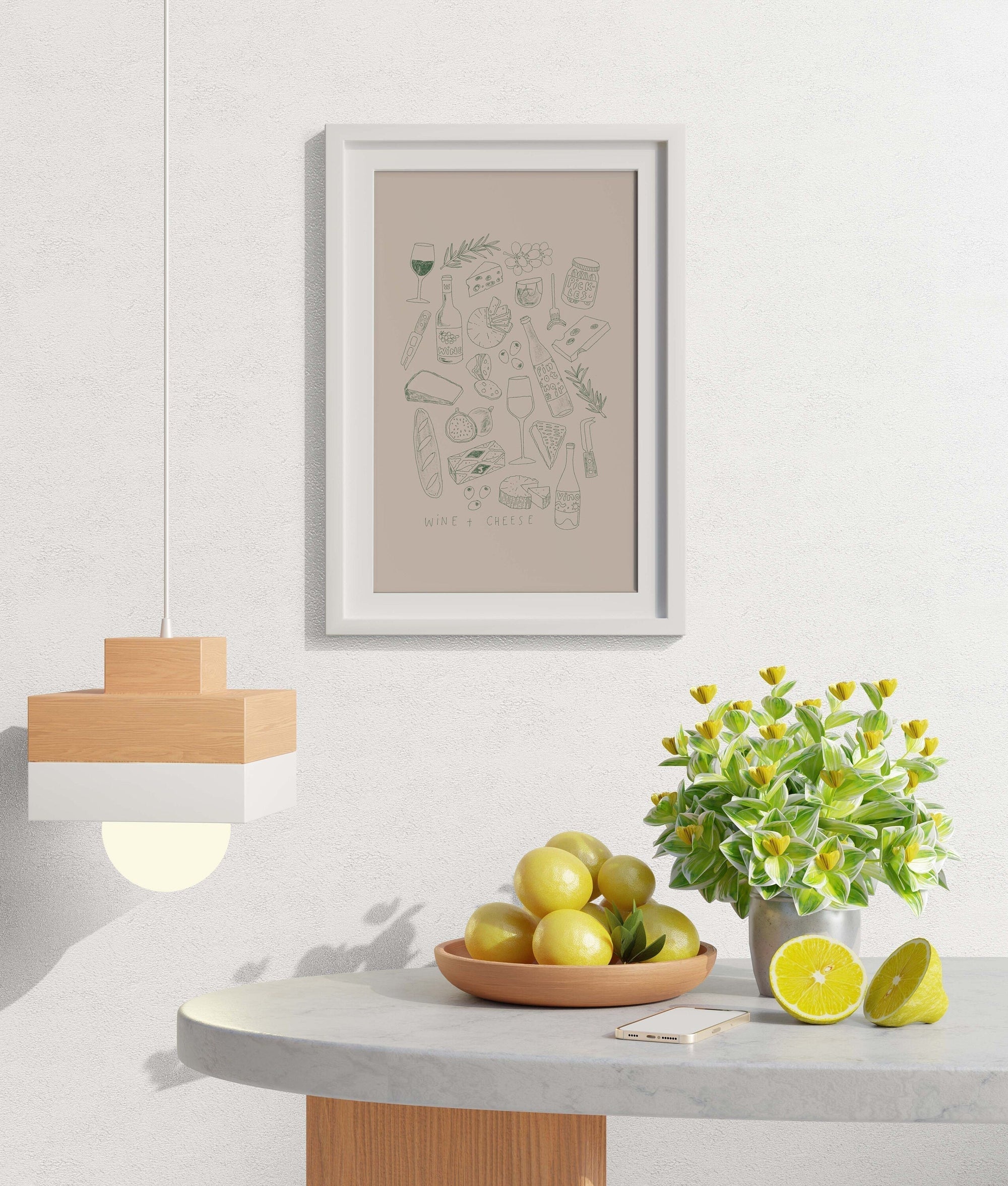 Wine and Cheese Night Print