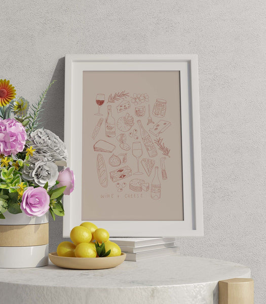 Wine and Cheese Night Print