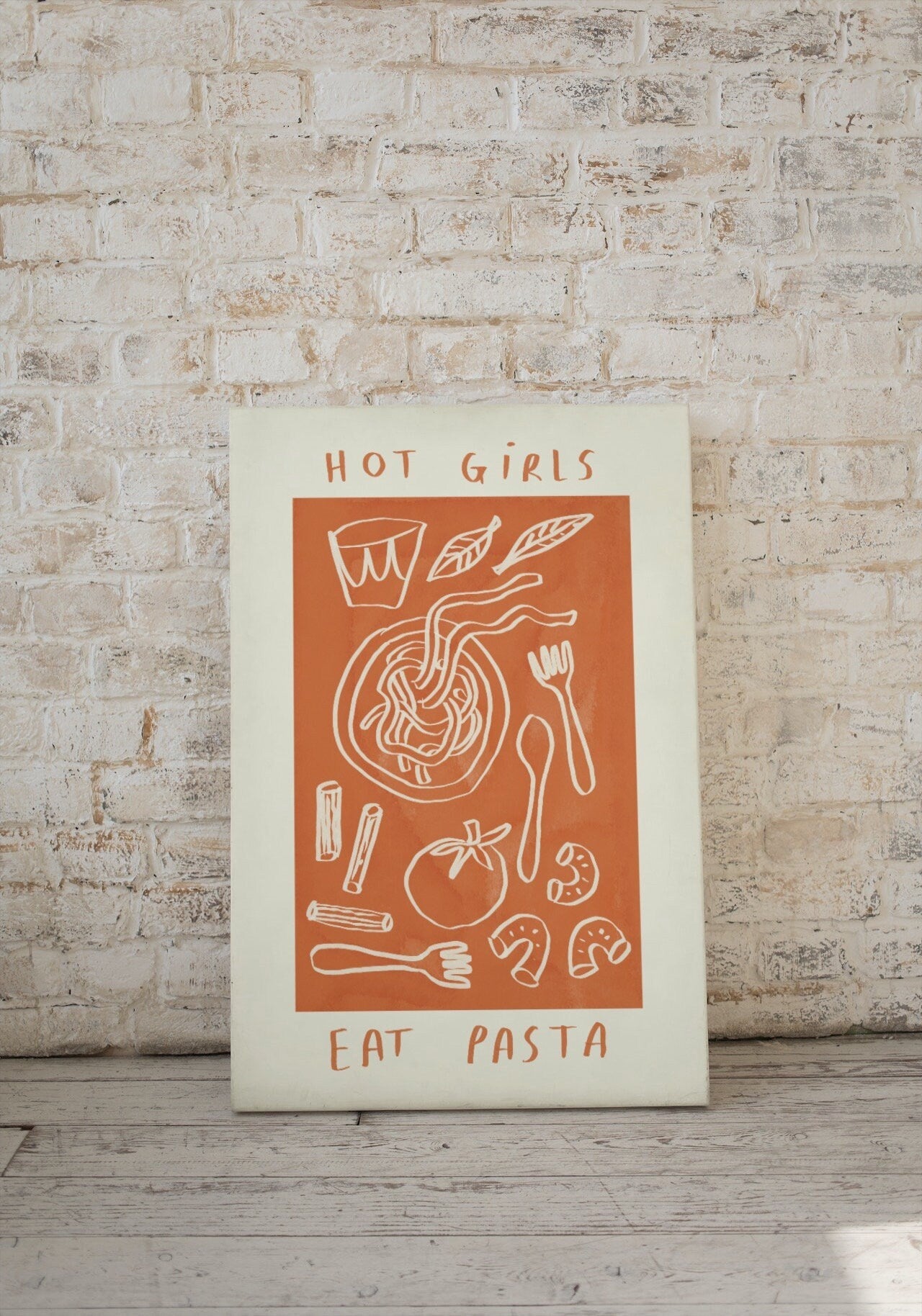 Hot Girls Love Pasta Print