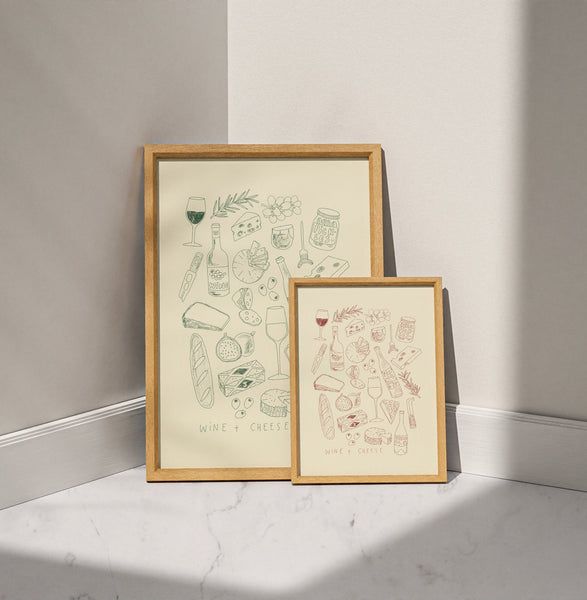 Wine and Cheese Night Print