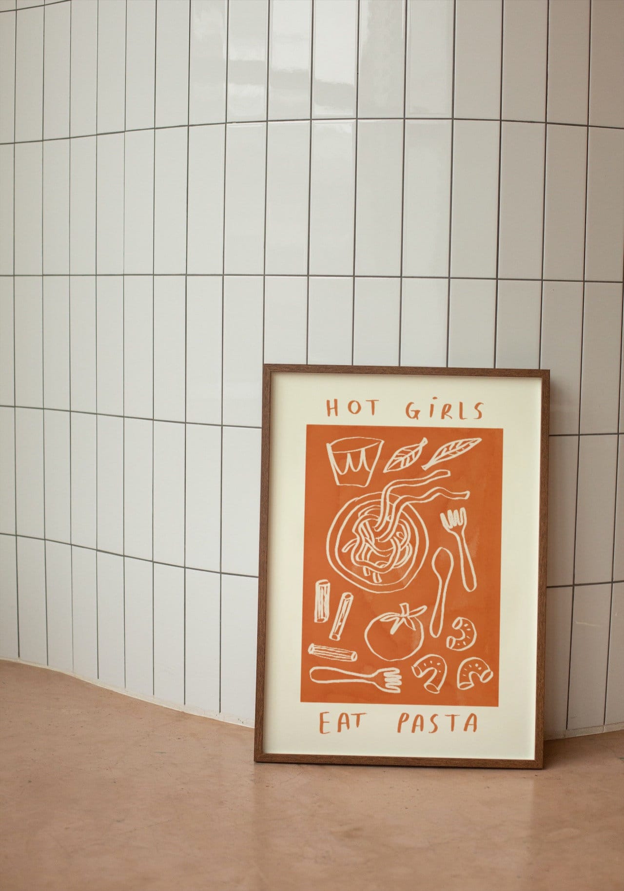 Hot Girls Love Pasta Print
