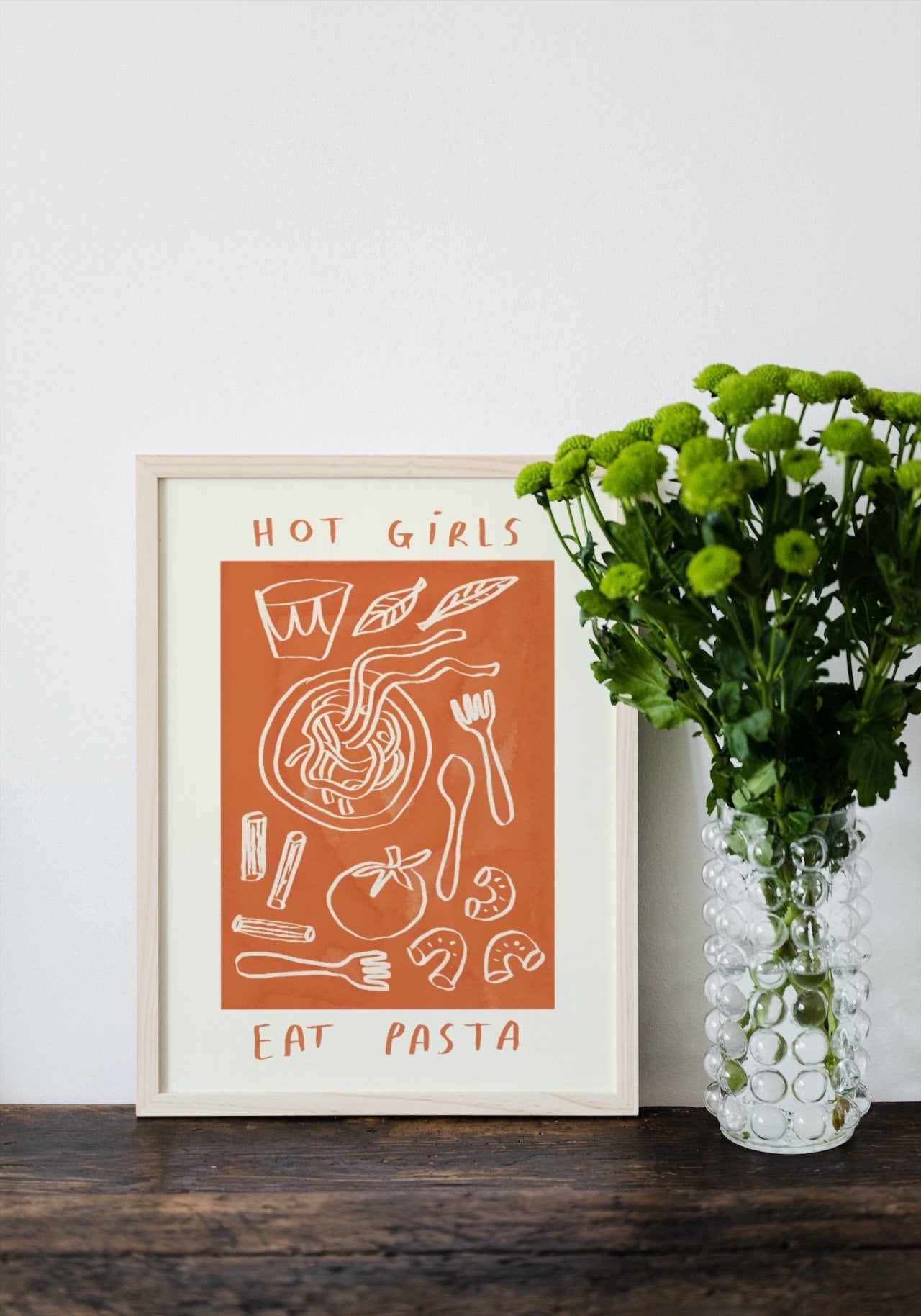 Hot Girls Love Pasta Print