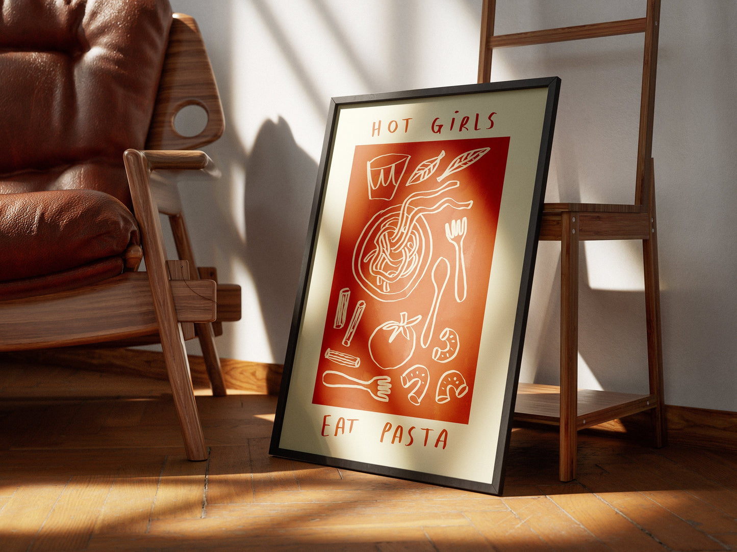 Hot Girls Love Pasta Print