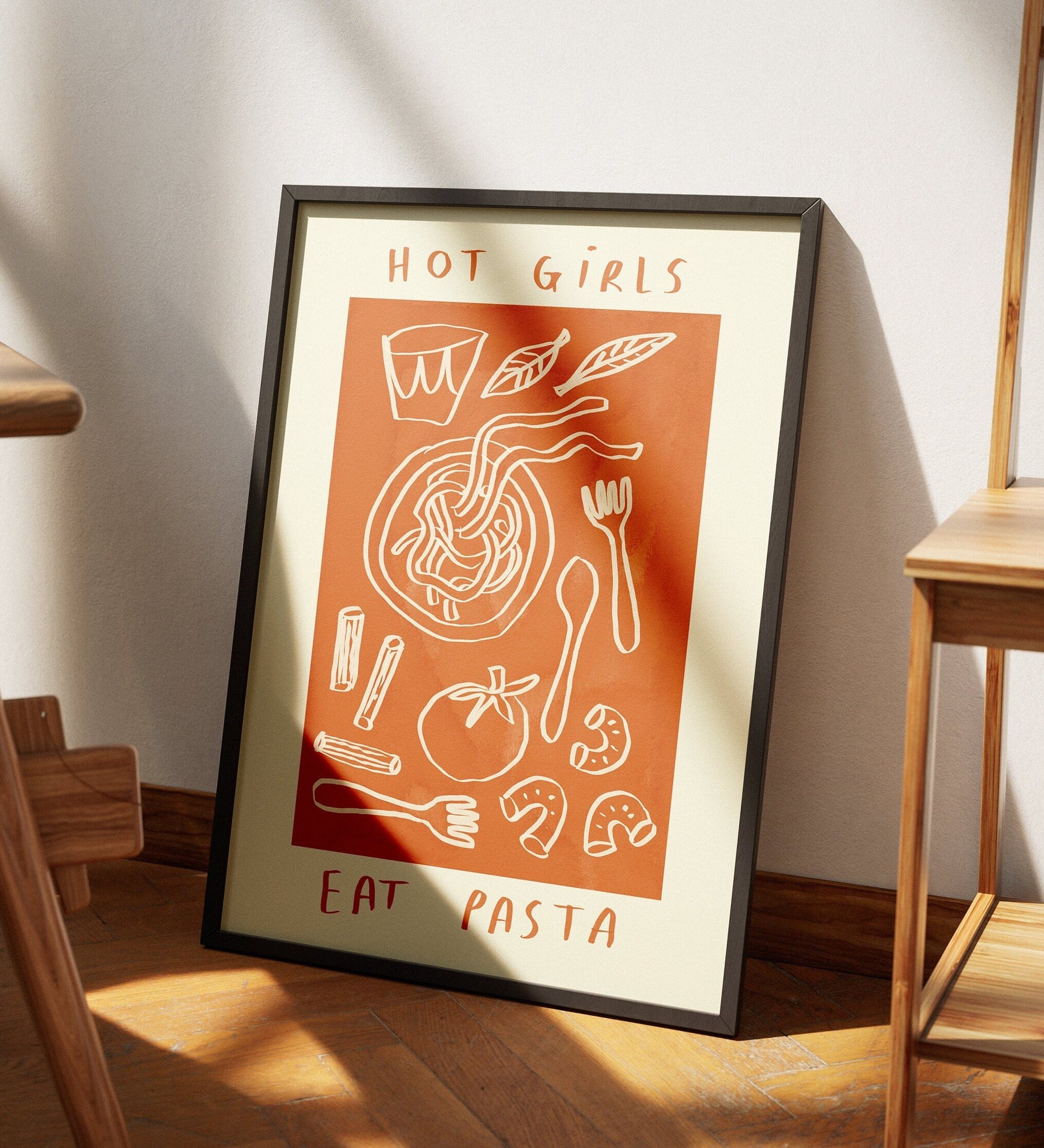 Hot Girls Love Pasta Print