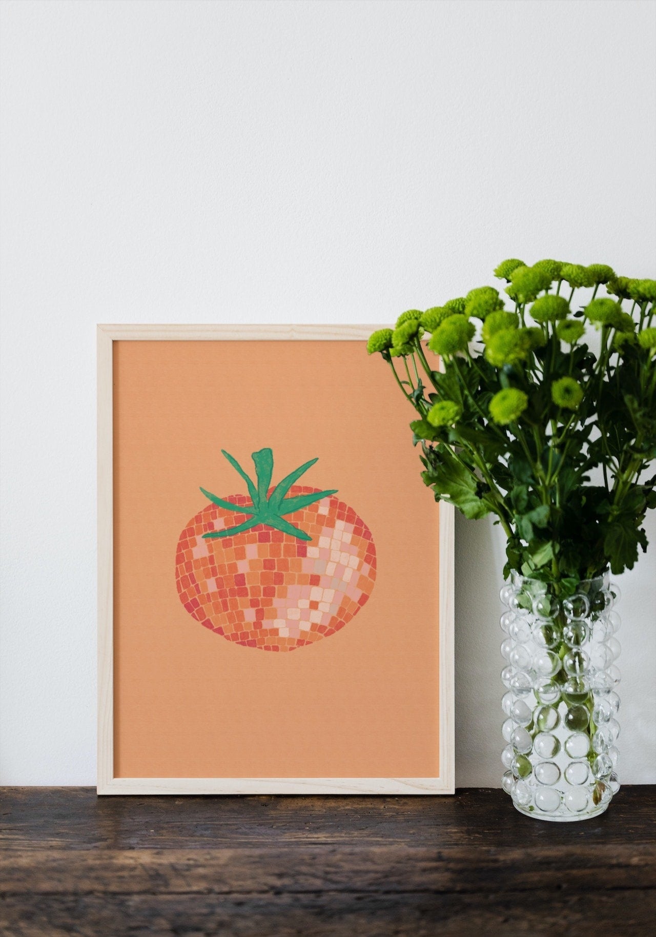 Disco Ball Tomato Print
