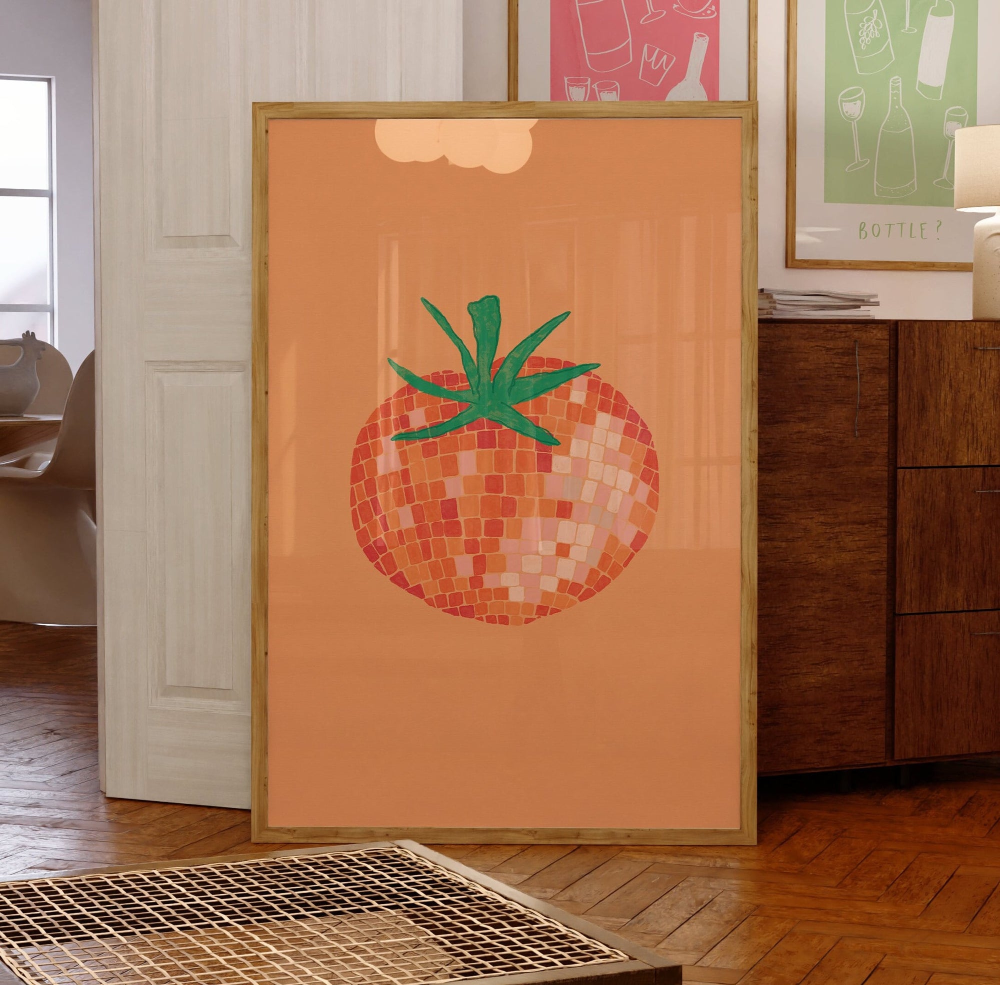 Disco Ball Tomato Print