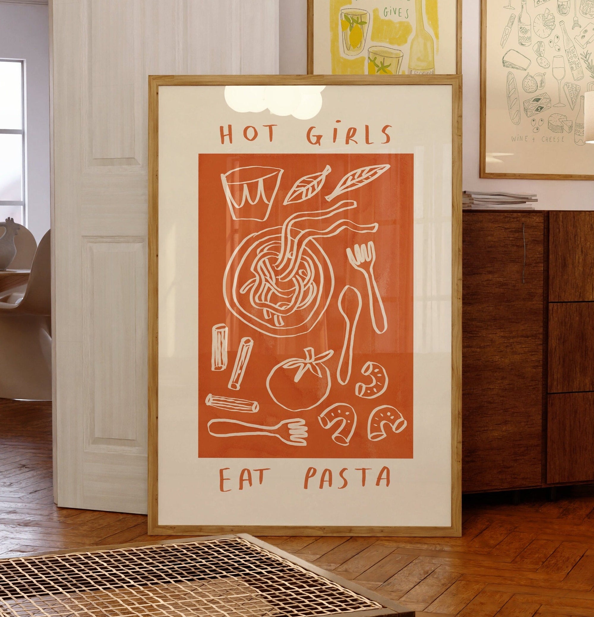 Hot Girls Love Pasta Print