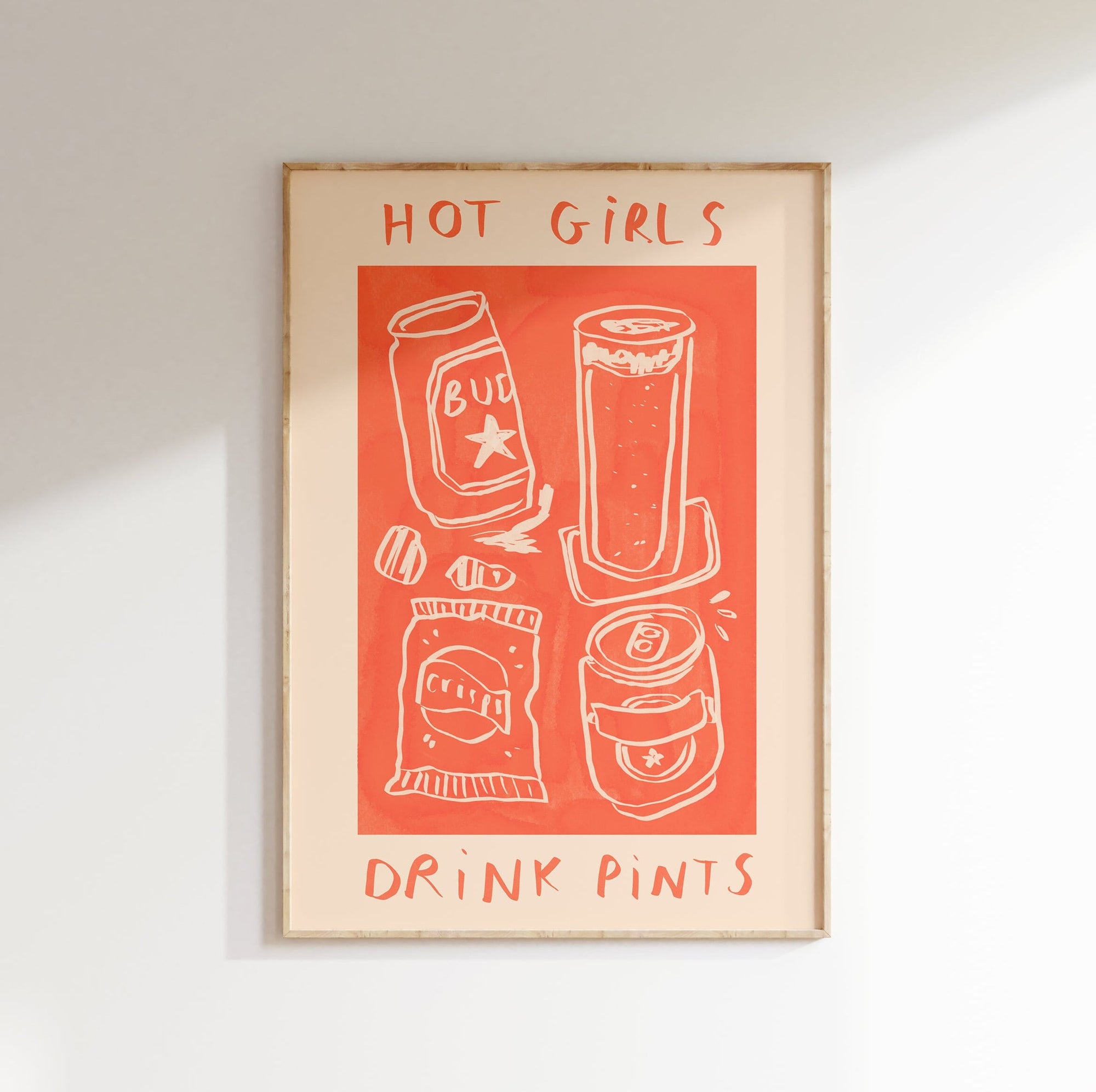 Hot Girls Drink Pints Print