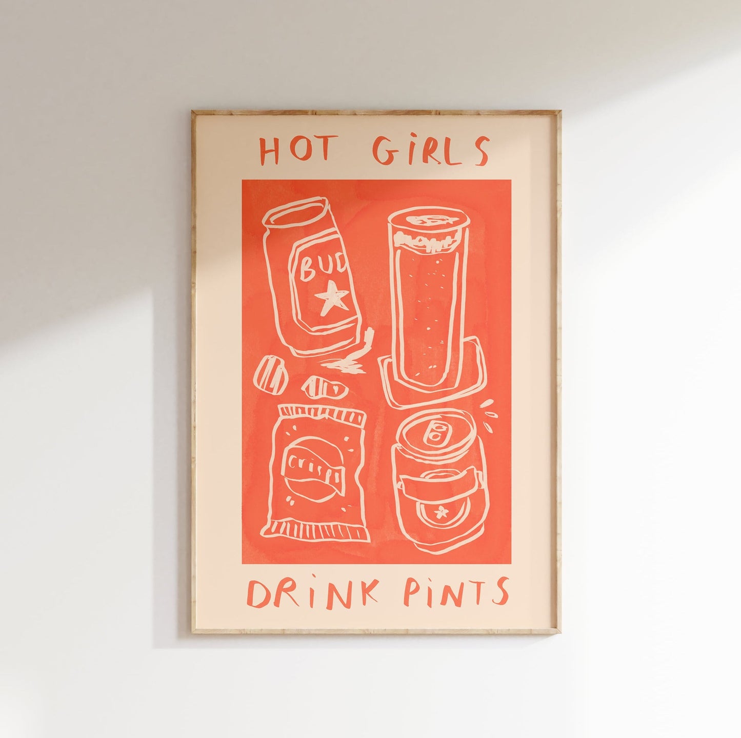 Hot Girls Drink Pints Print