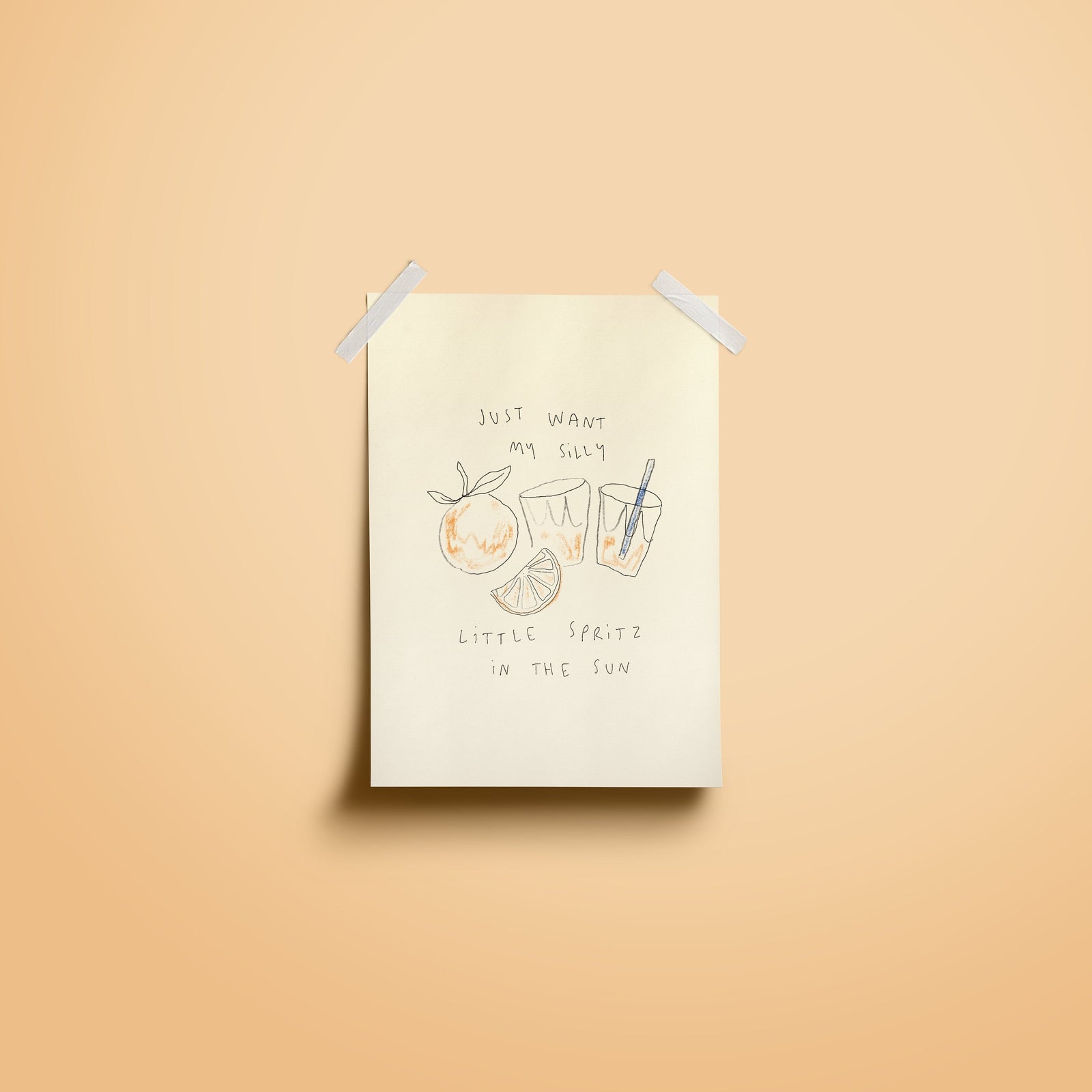 Just Want My Silly Little Spritz In The Sun Print