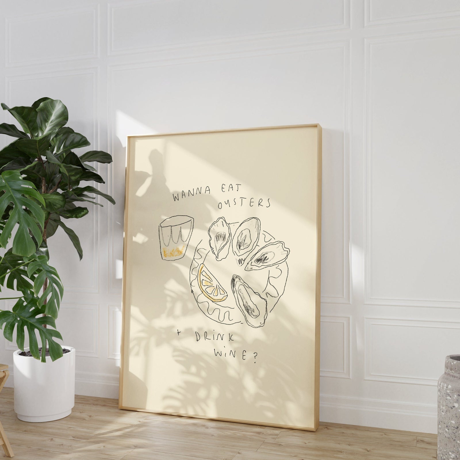 Oysters and Wine Print