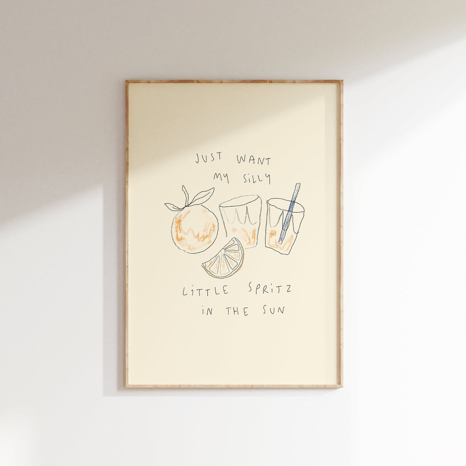 Just Want My Silly Little Spritz In The Sun Print