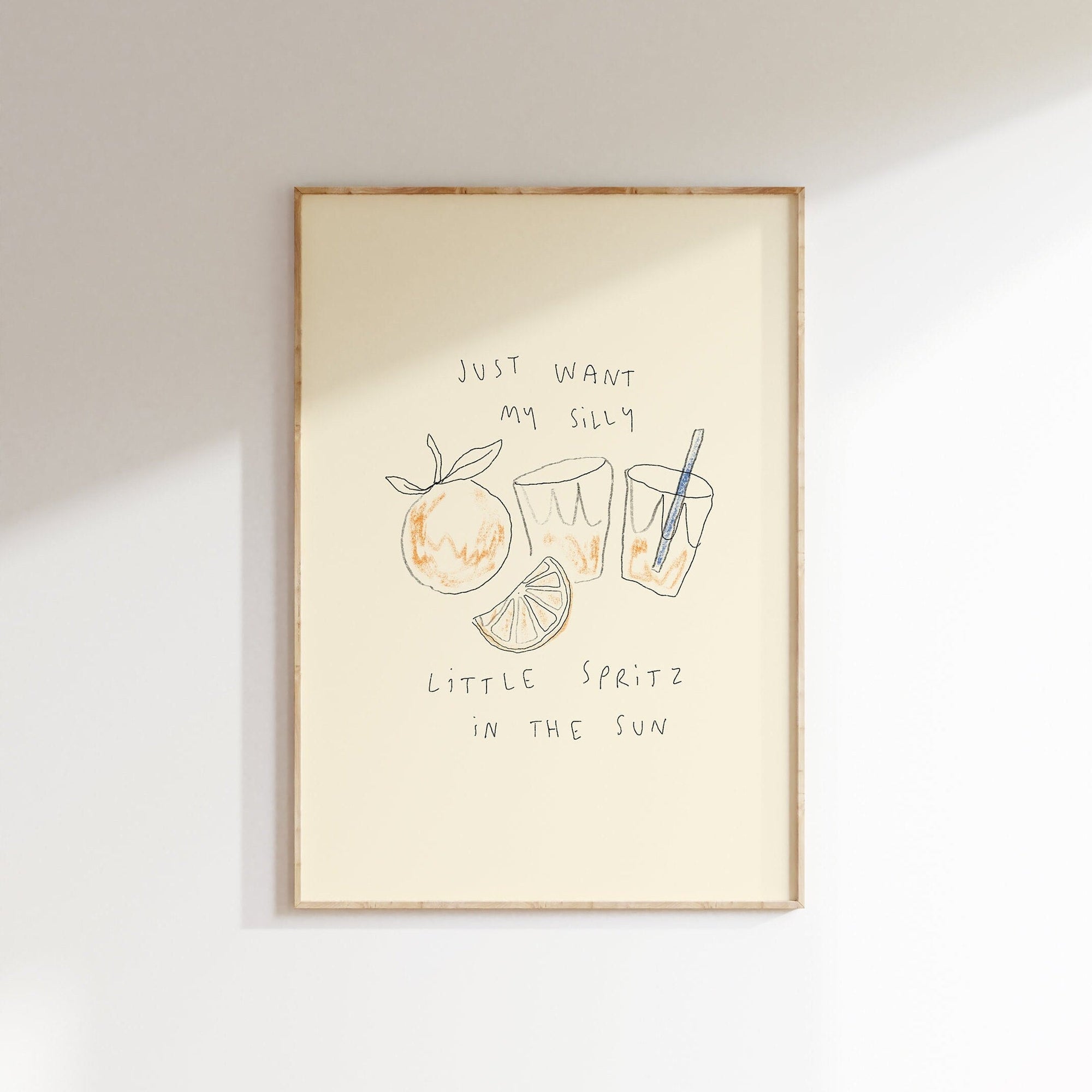 Just Want My Silly Little Spritz In The Sun Print