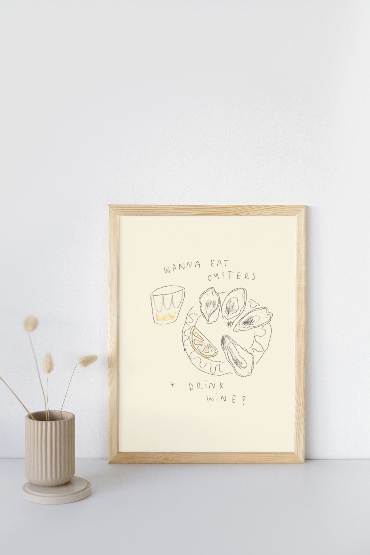 Oysters and Wine Print