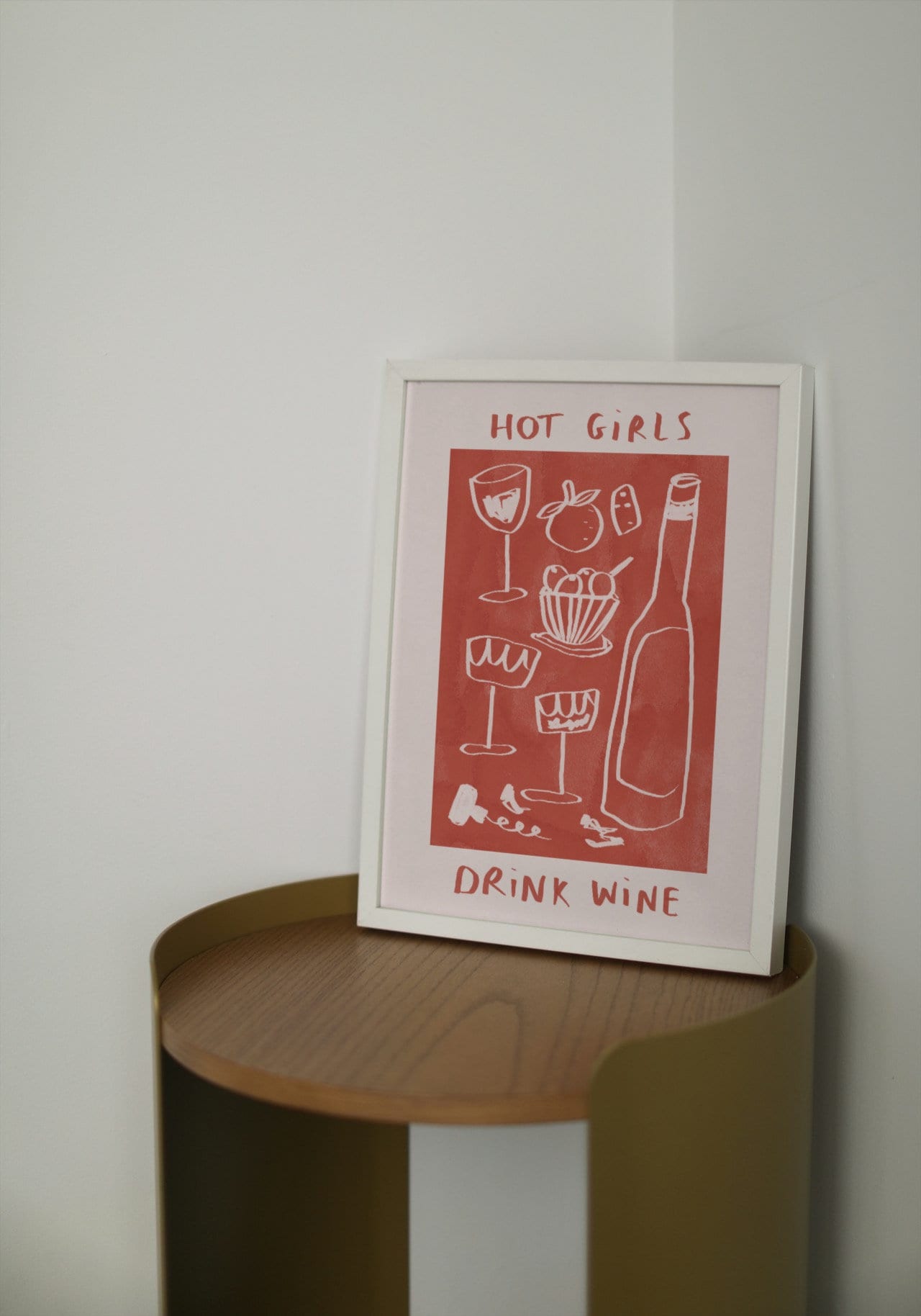 Hot Girls Drink Wine Print