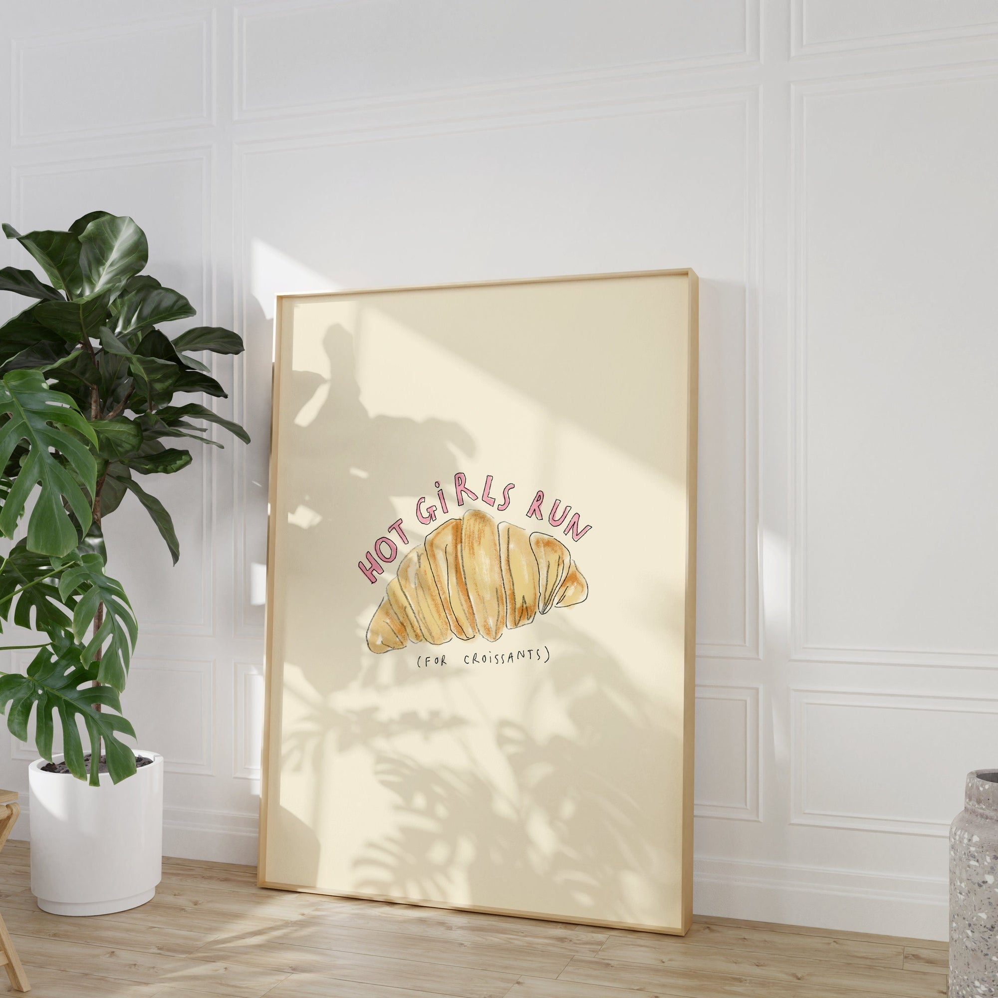 Hot Girls Run.. For Croissants Print
