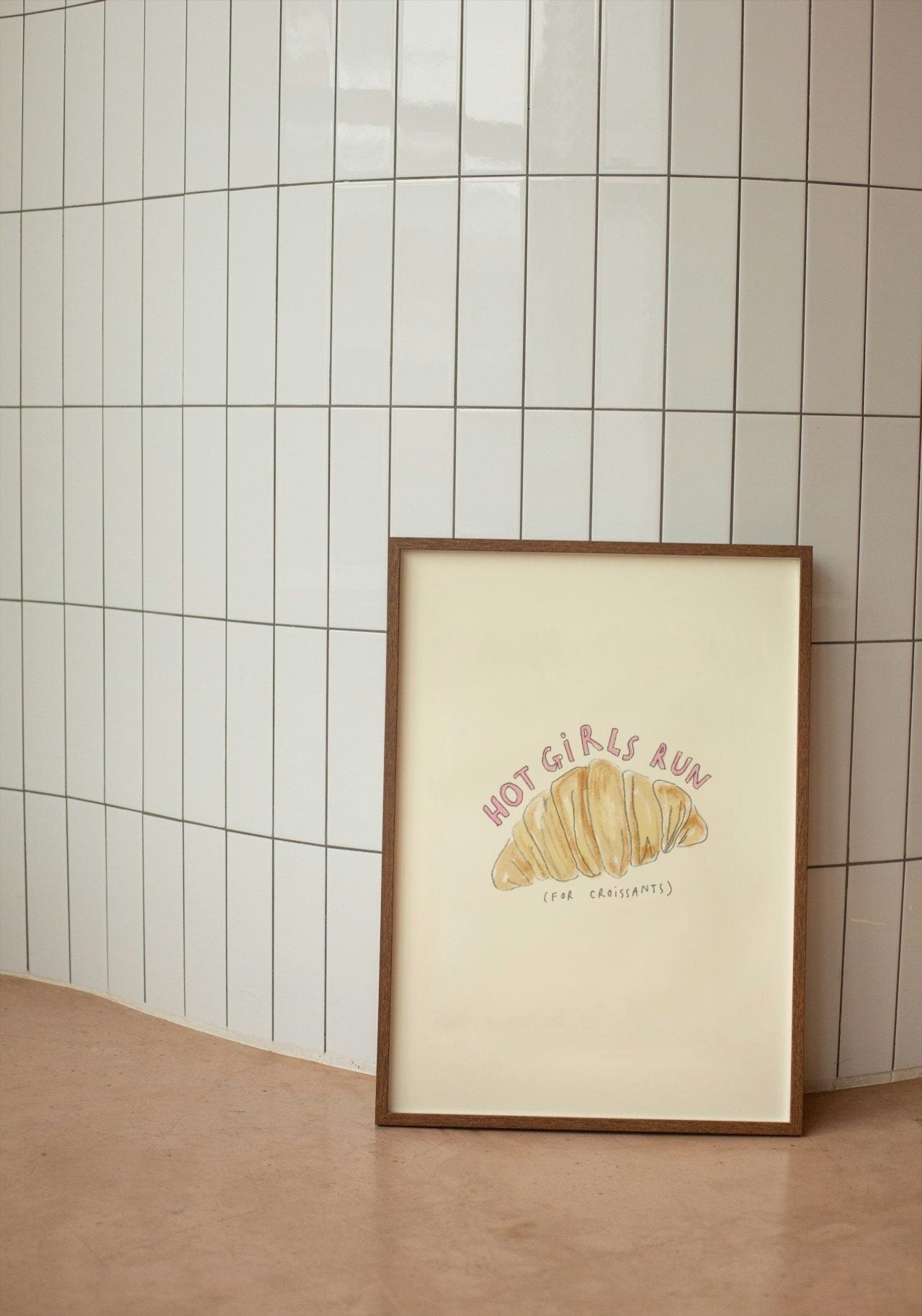 Hot Girls Run.. For Croissants Print