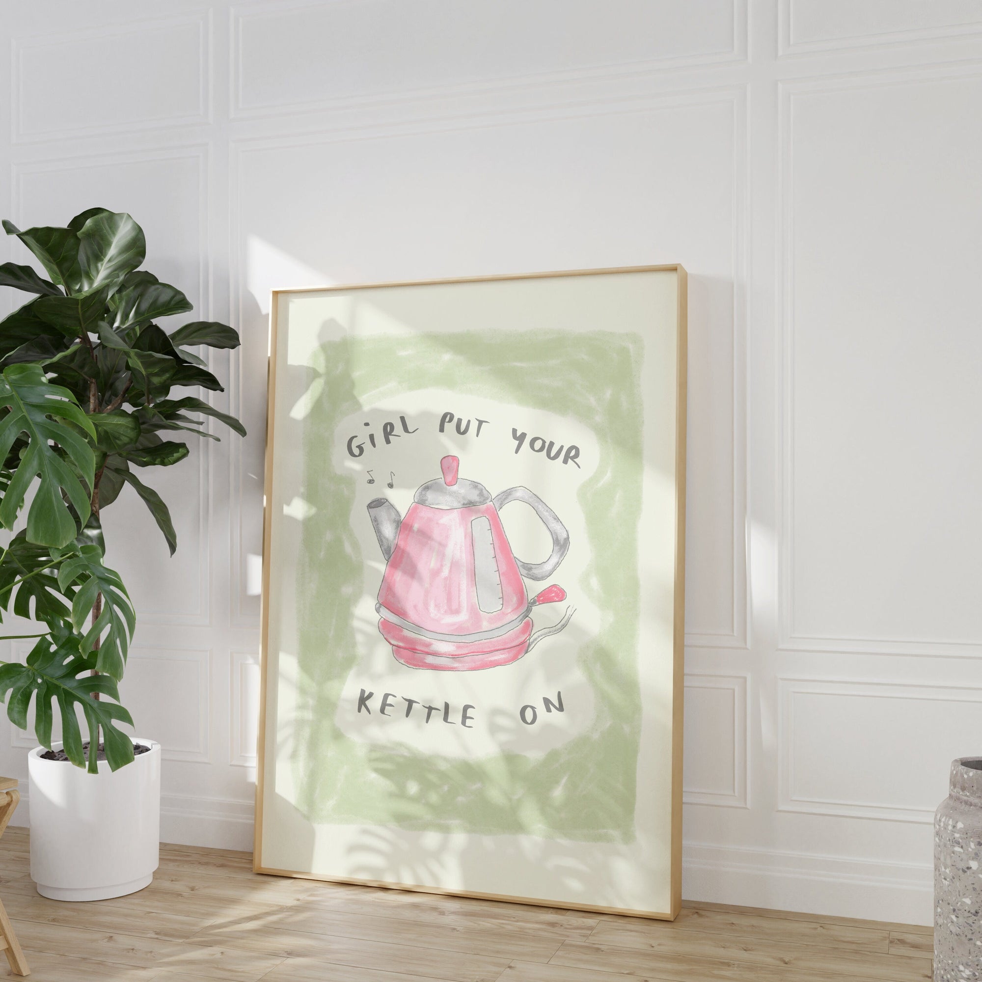 Girl Put Your Kettle On Print