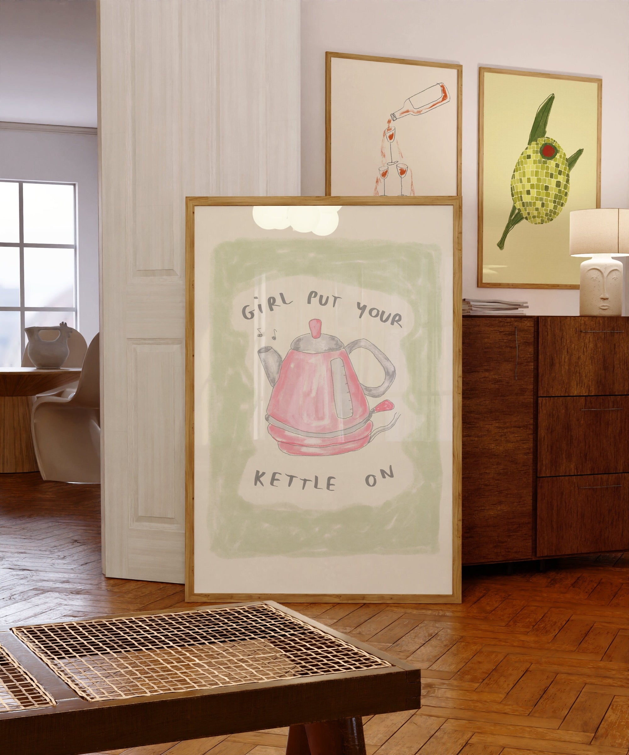 Girl Put Your Kettle On Print