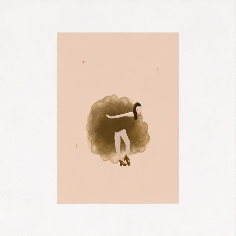 The Lady in Gold art print — additional product photo of the design