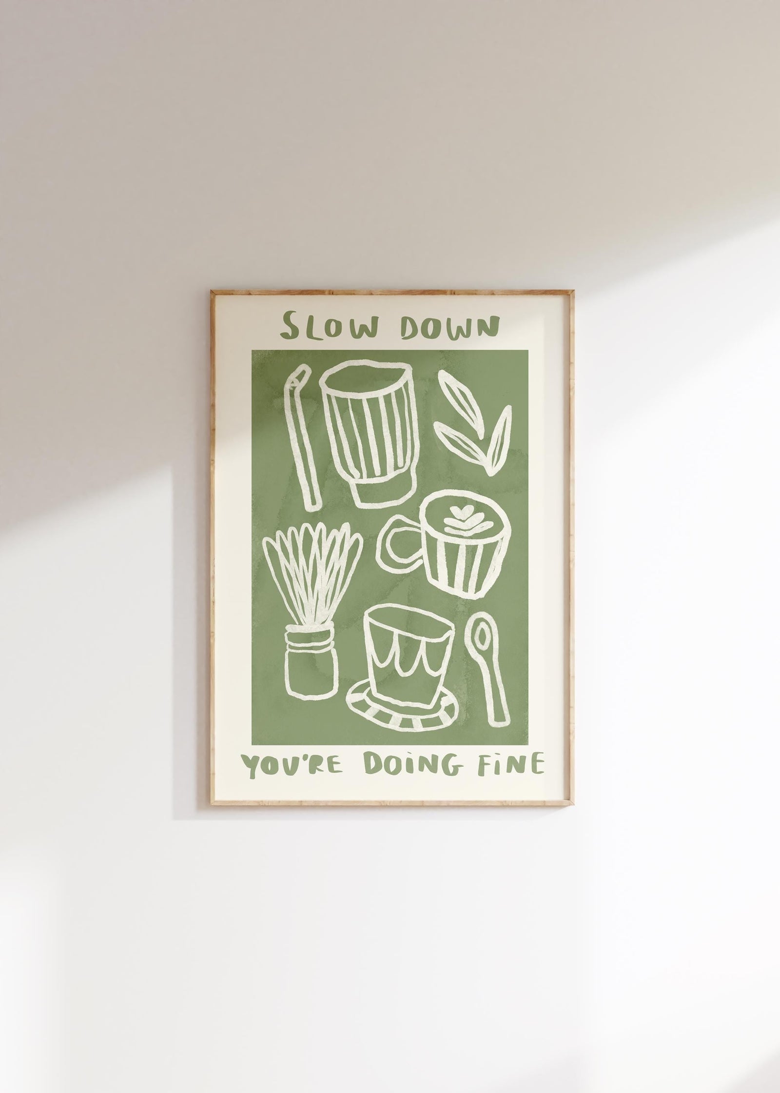 Hot Girls Drink Matcha Print