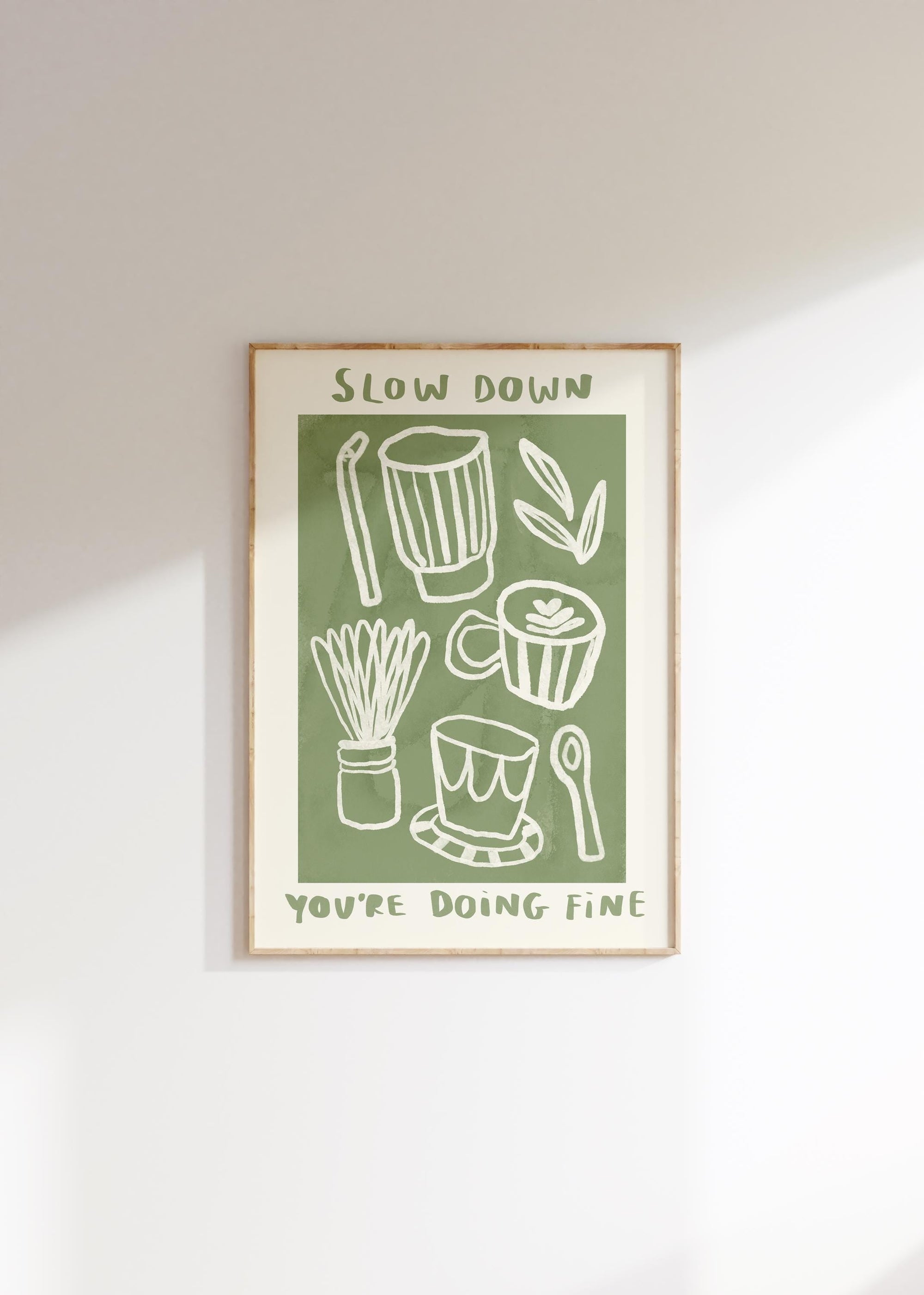 Hot Girls Drink Matcha Print