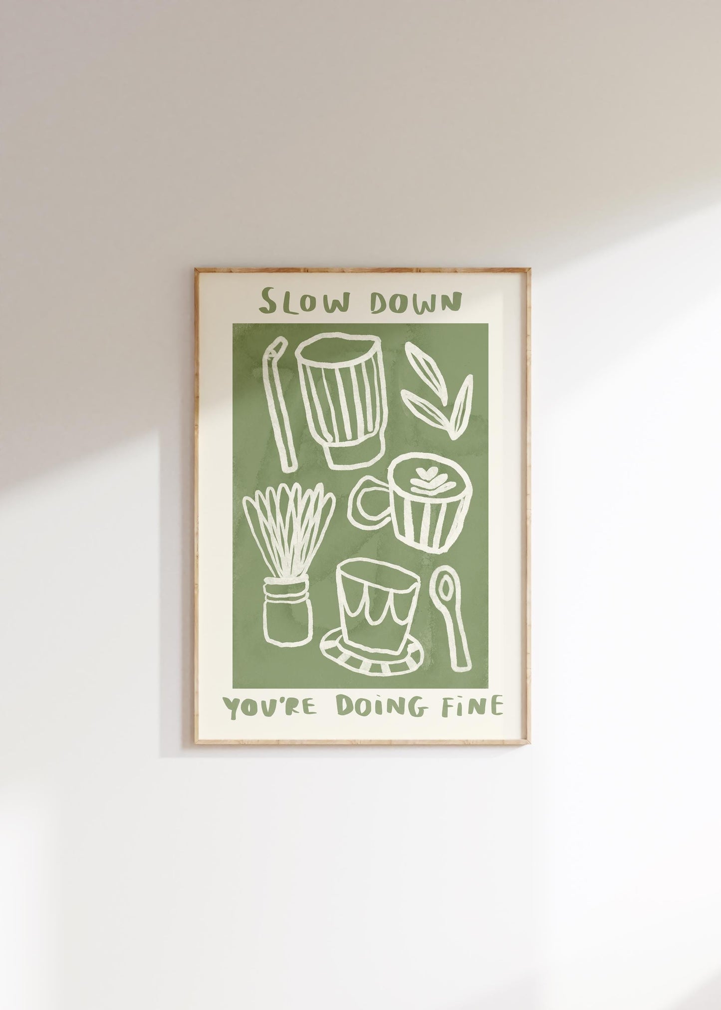 Hot Girls Drink Matcha Print