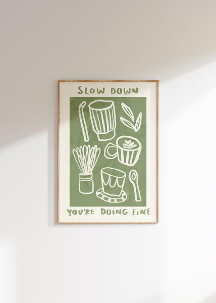 Hot Girls Drink Matcha Print