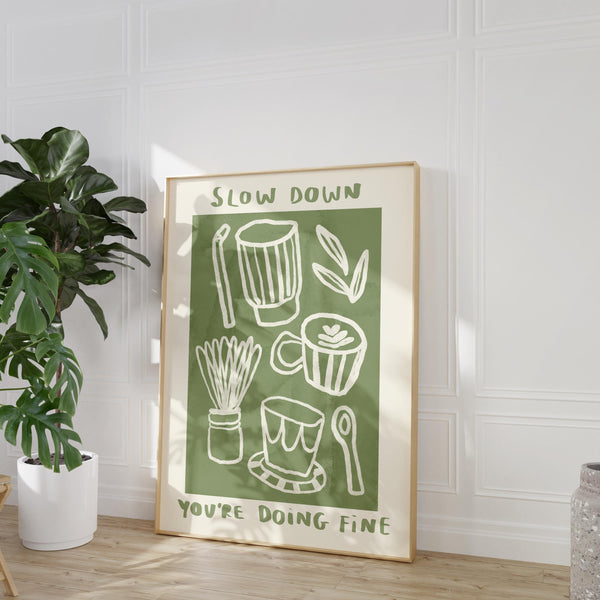 Hot Girls Drink Matcha Print