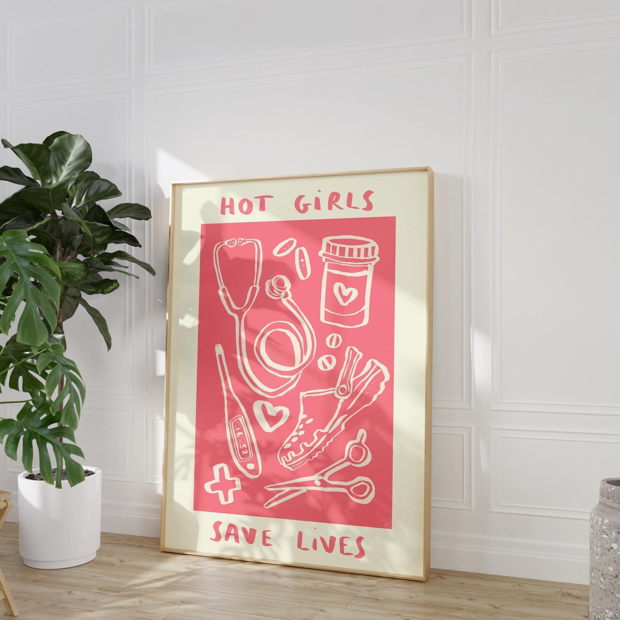 Hot Girls Save Lives - Nurse Print
