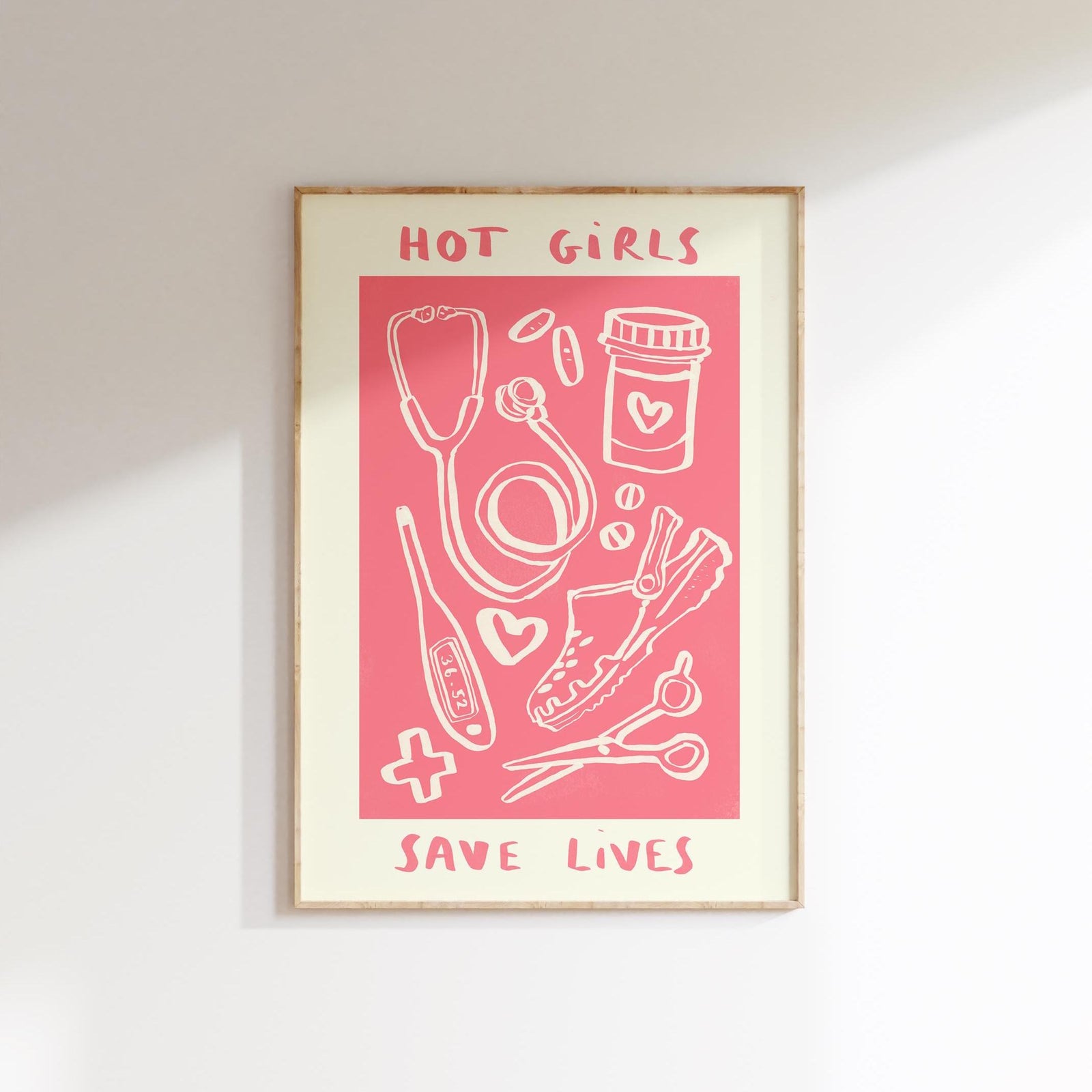 Hot Girls Save Lives - Nurse Print