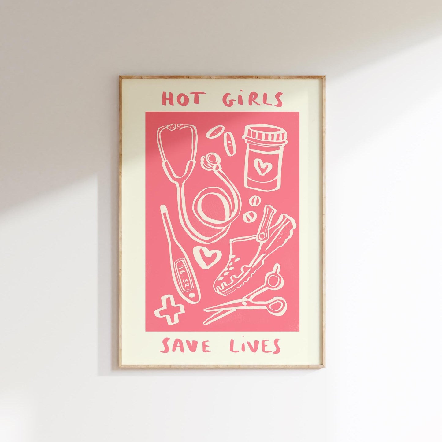 Hot Girls Save Lives - Nurse Print