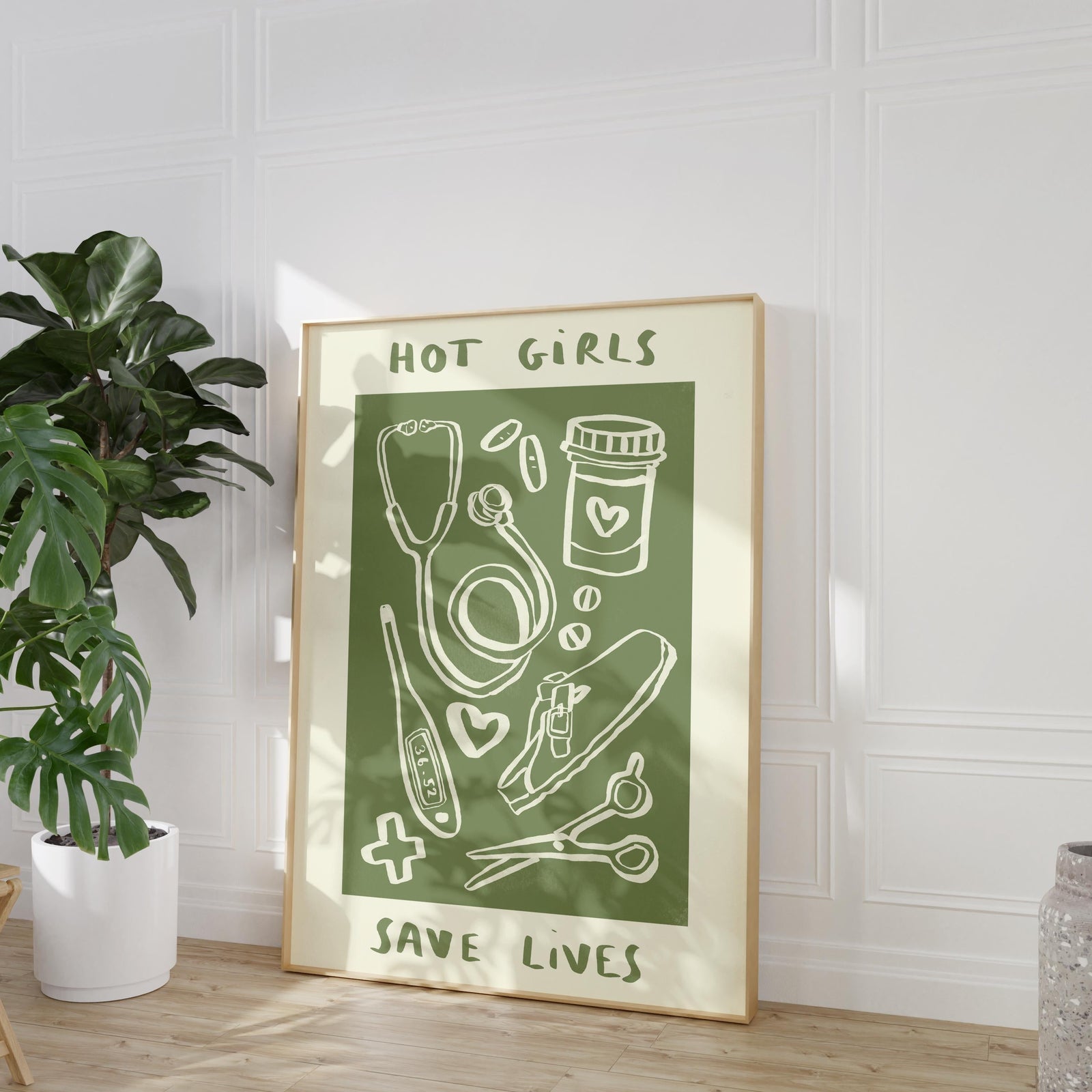 Hot Girls Save Lives - Nurse Print