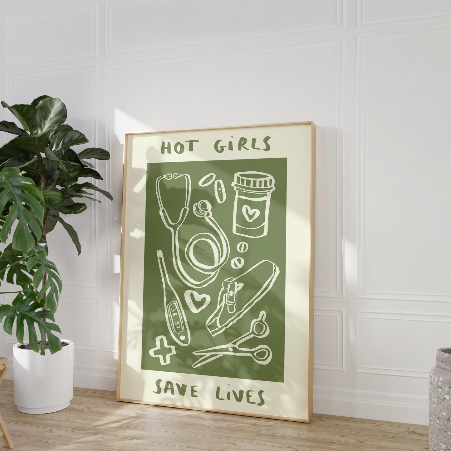 Hot Girls Save Lives - Nurse Print