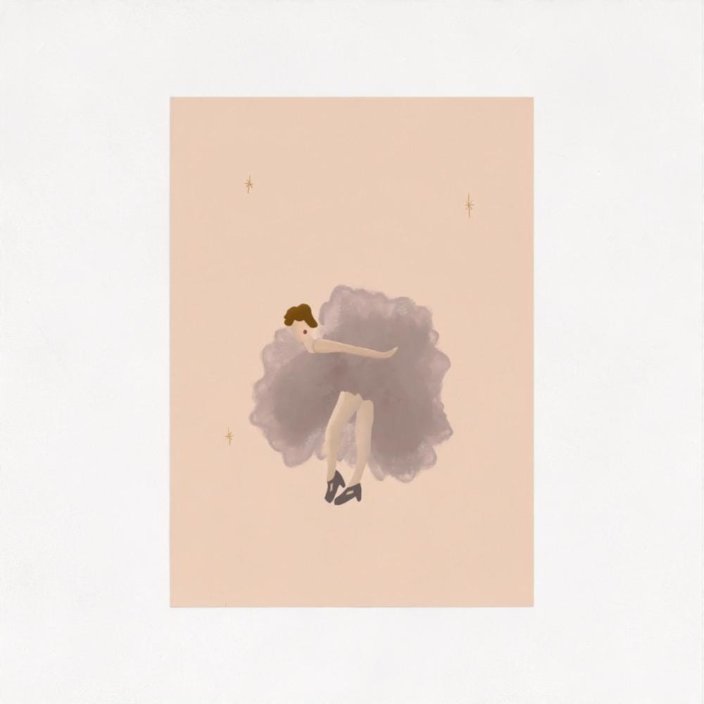 The Lady in Mauve art print — additional product photo of the design