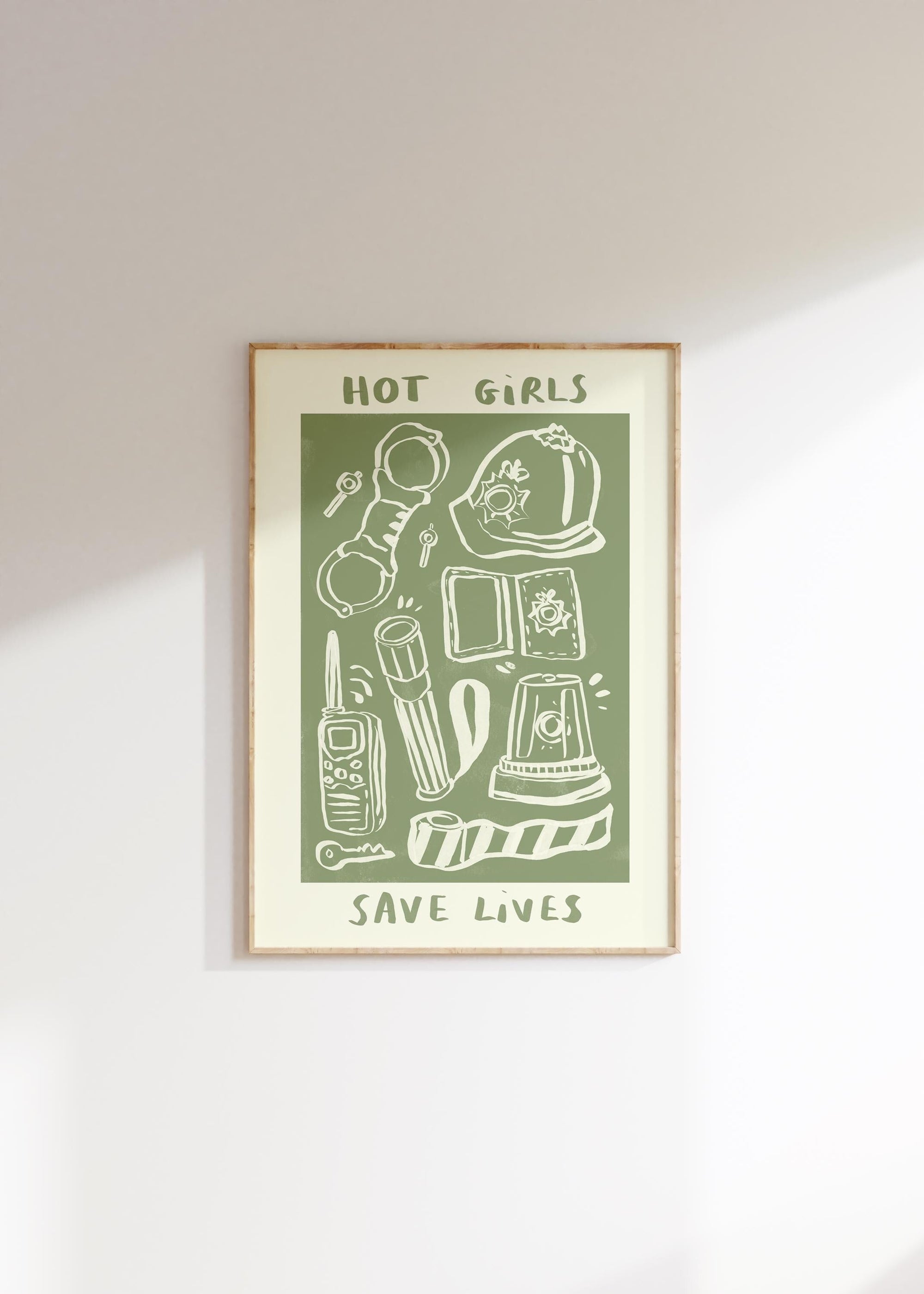Hot Girls / Boys Save Lives -  UK Police Print
