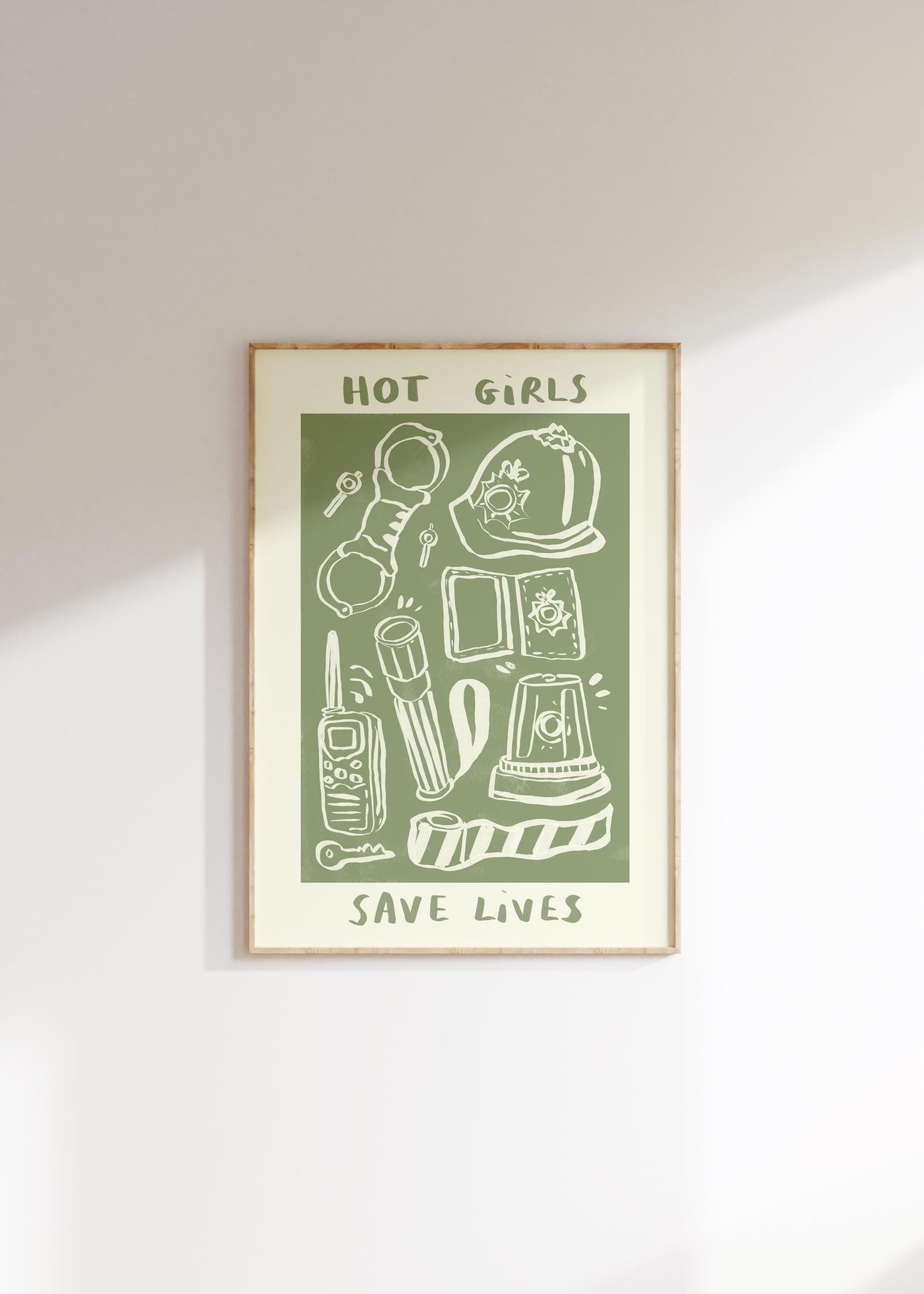 Hot Girls / Boys Save Lives -  UK Police Print