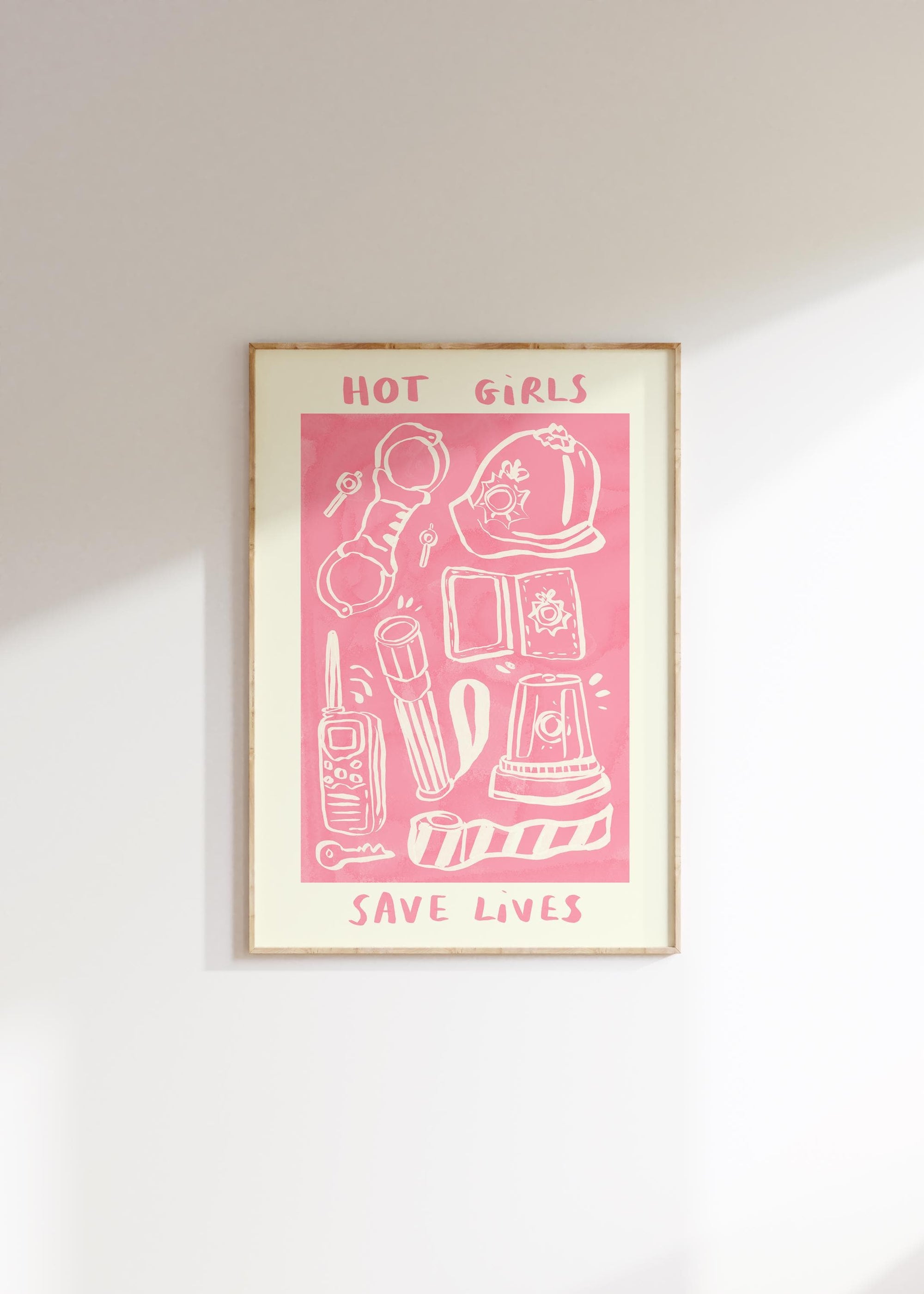 Hot Girls / Boys Save Lives -  UK Police Print